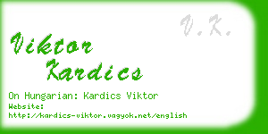 viktor kardics business card